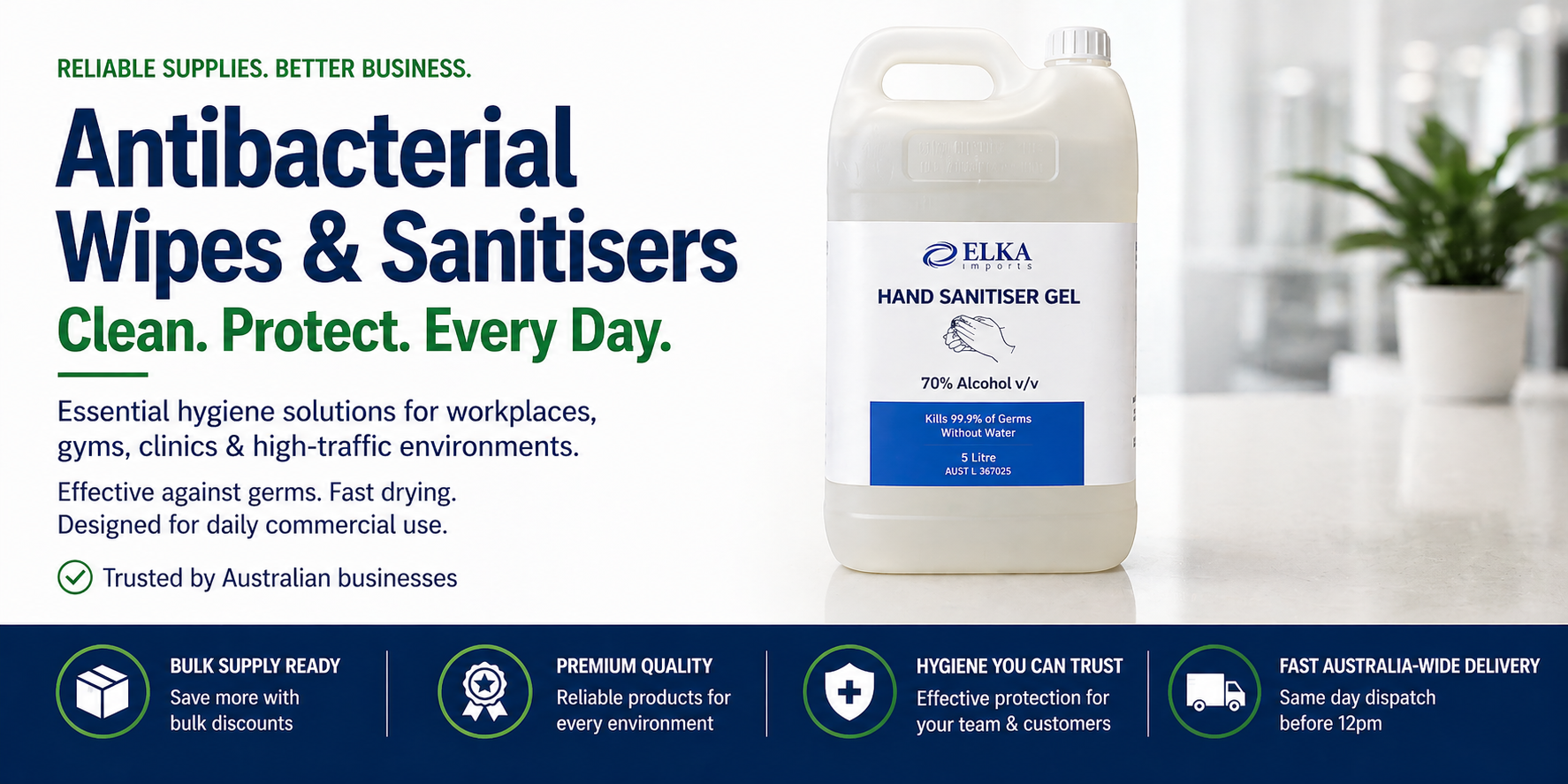 Antibacterial Wipes & Sanitisers