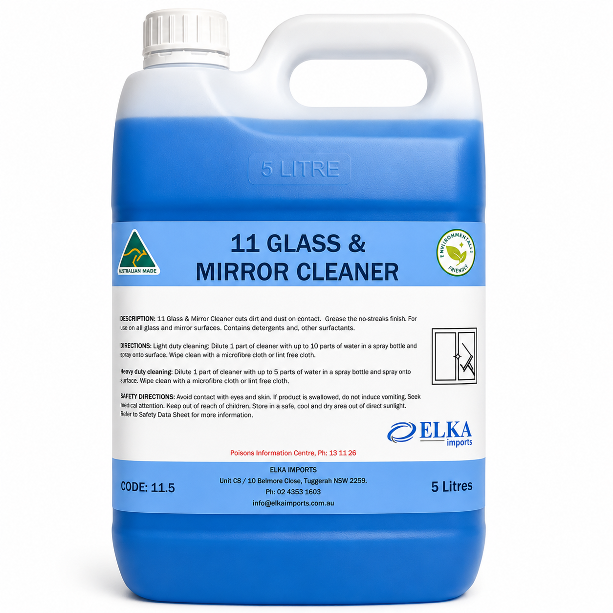 (11) Glass & Mirror Cleaner 5L