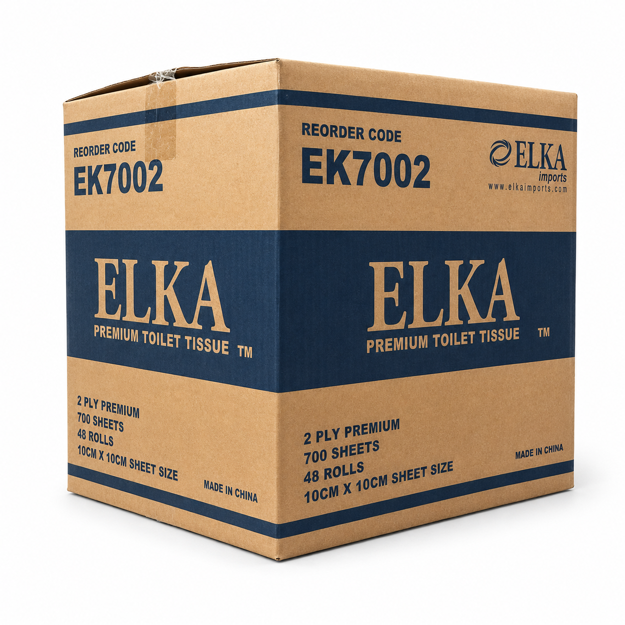 Elka 2 Ply 700 Sheet Toilet Toilet Paper Carton of 48