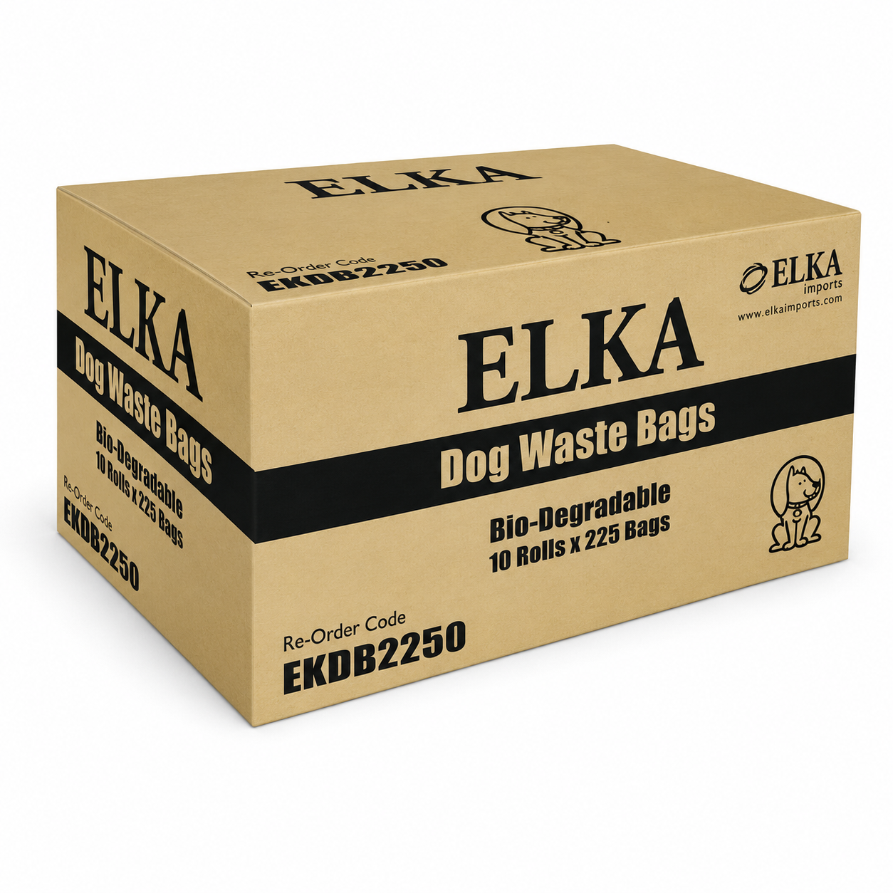 Elka Degradable Dog Waste Bags Carton of 2250