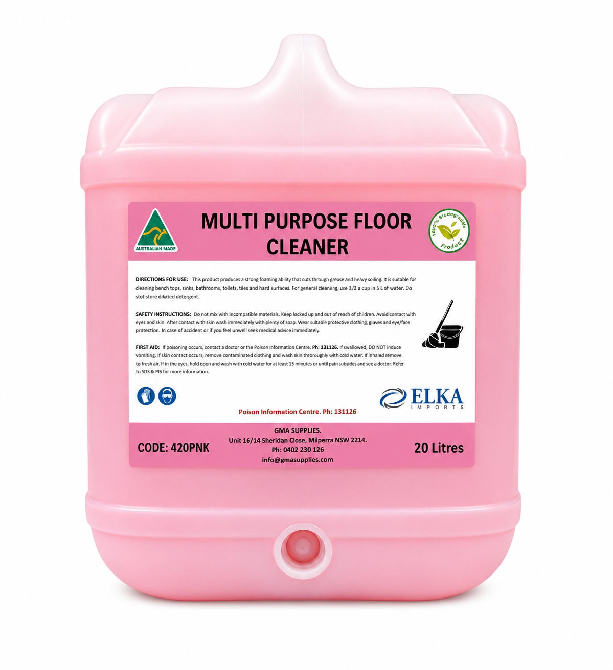 (4) Floor Cleaner Pink 20L