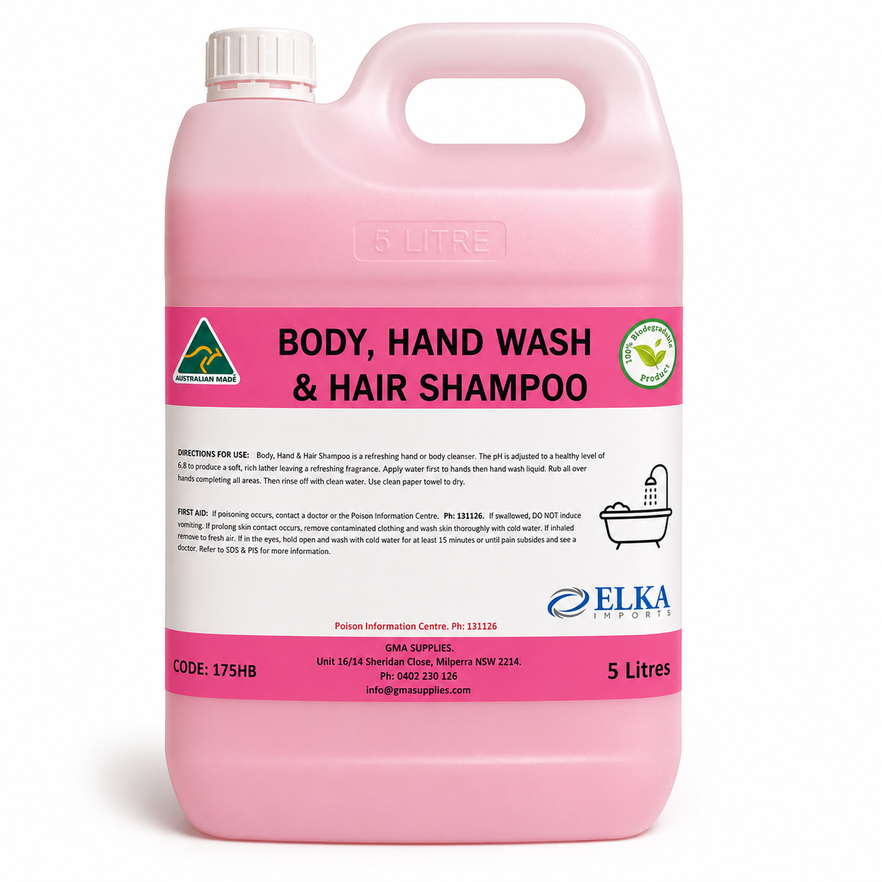 (17) Body Hand Wash & Hair Shampoo 5L