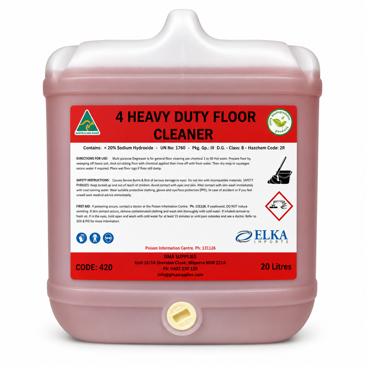 Heavy Duty Floor Degreaser 5L / 20L