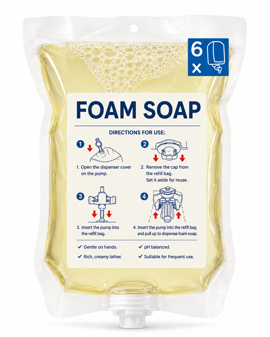 1000mL Citrus Foam Soap Cartridge Carton of 6