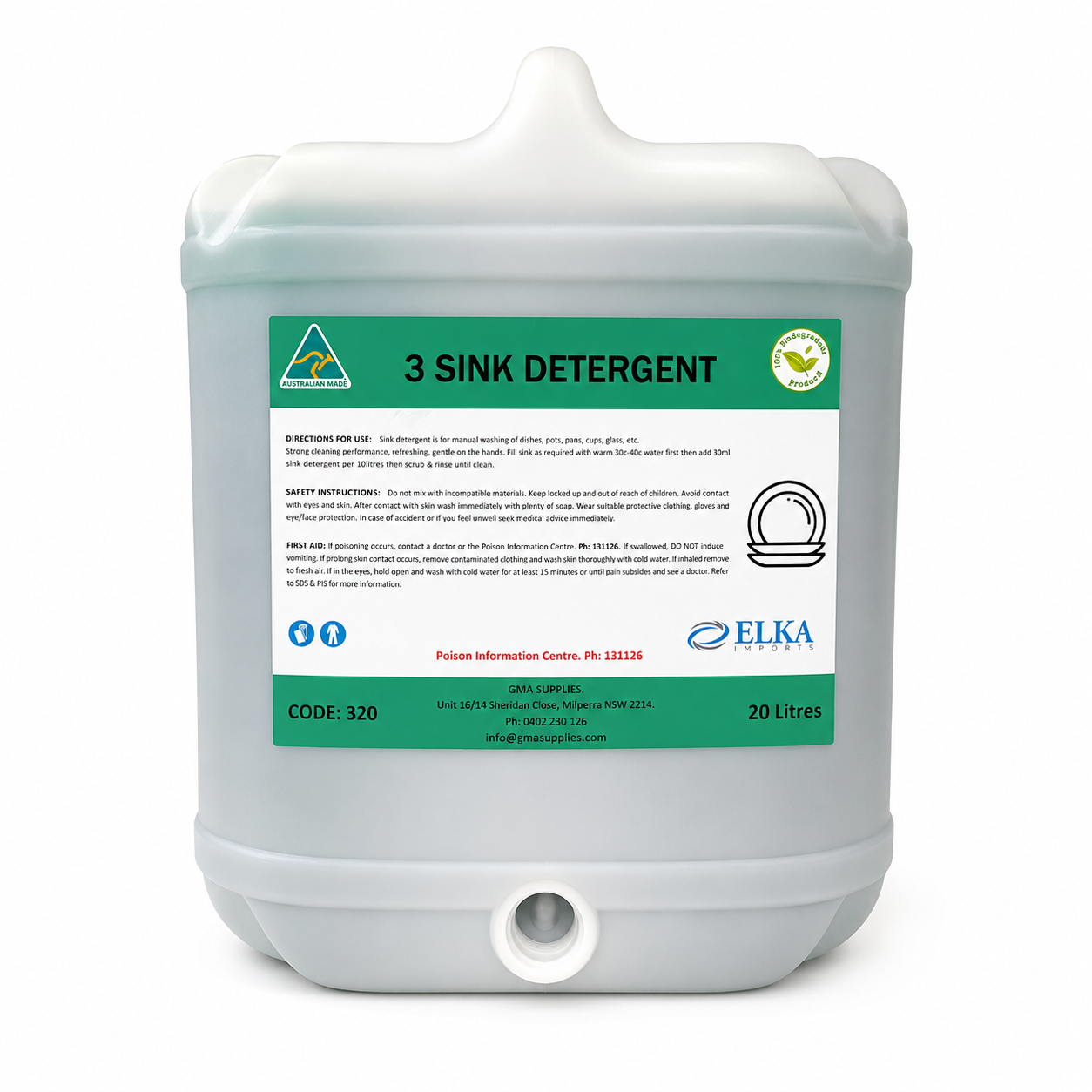(3) Sink Dish Washing Detergent 20L