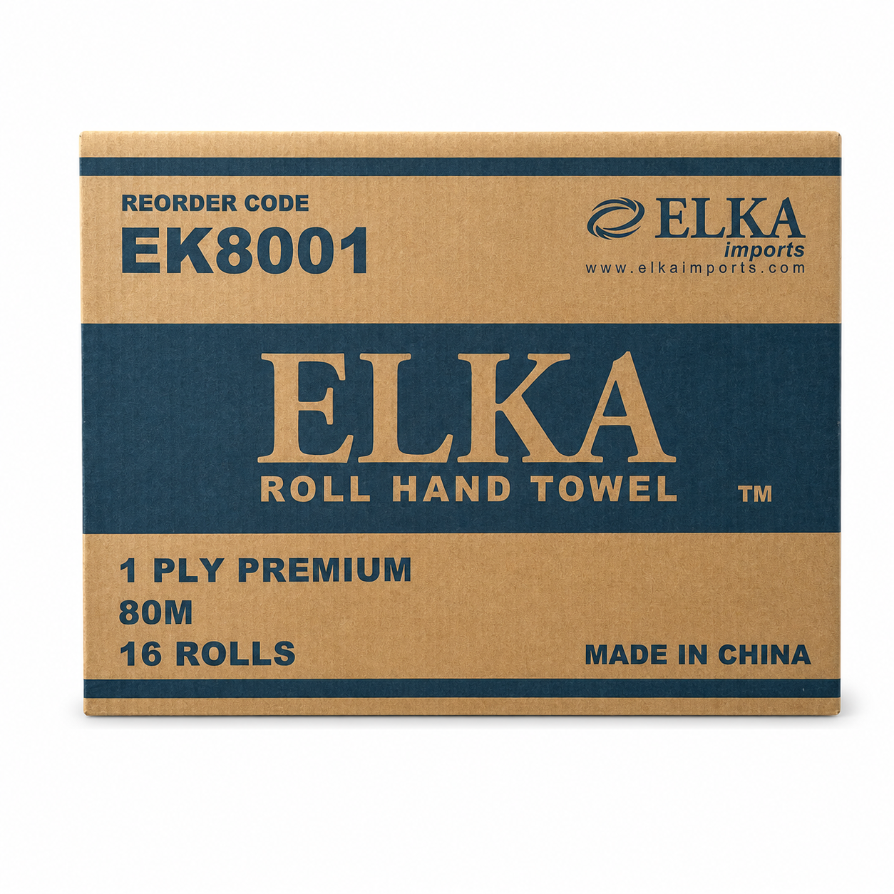 Elka 1 Ply 80m Roll Towel Carton of 16