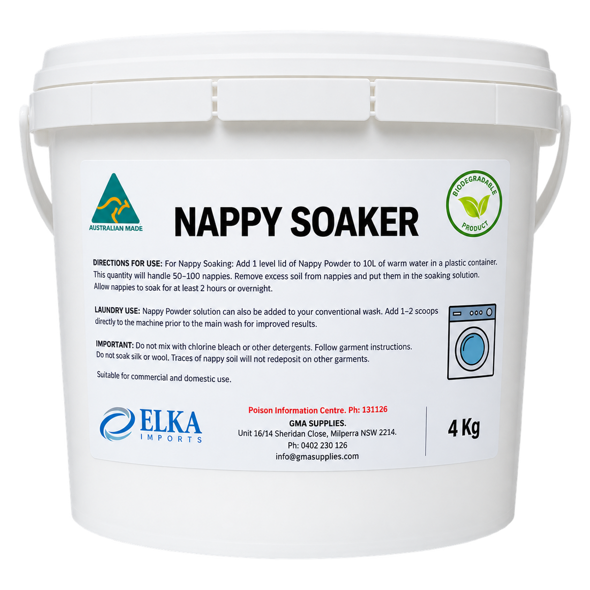4kg Pure Nappy Wash & Soaker