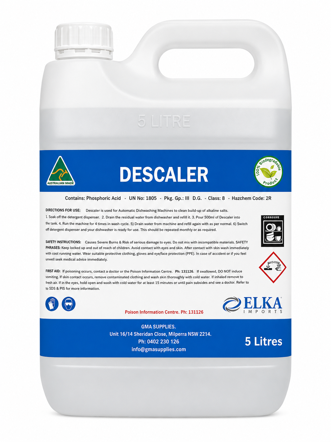 (16) Dish Machine Descaler 5L