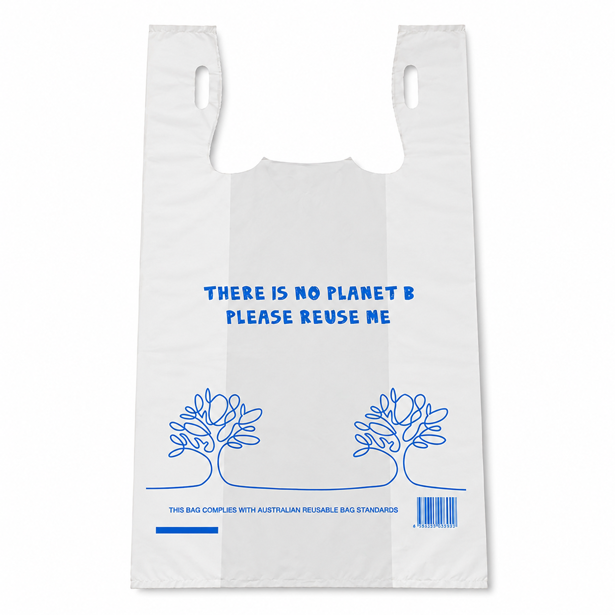 Reusable Medium White Shopping Carry Bags