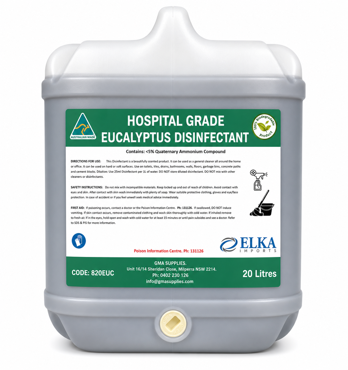 (8) Disinfectant Eucalyptus 20L
