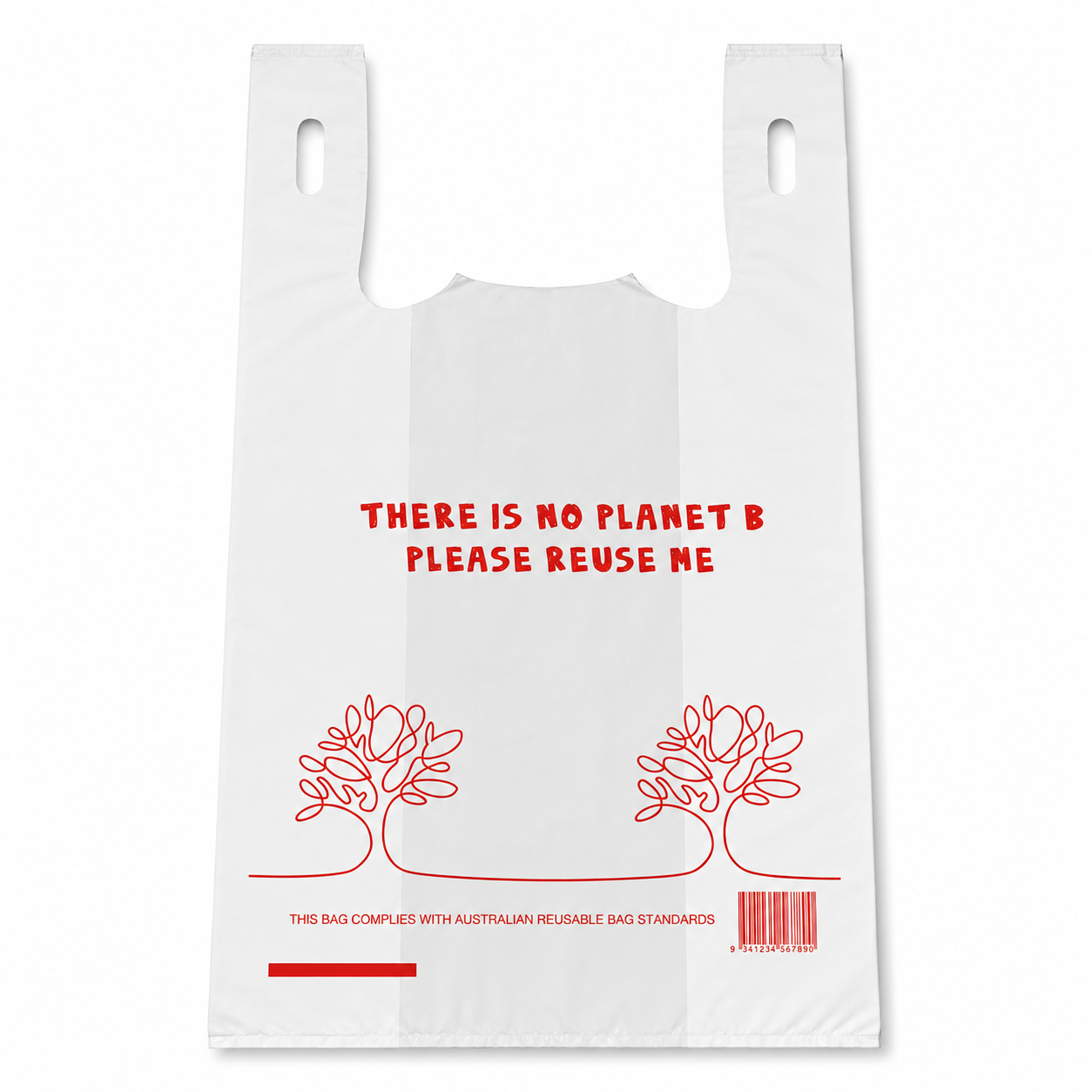 Reusable Small White Shopping Carry Bags