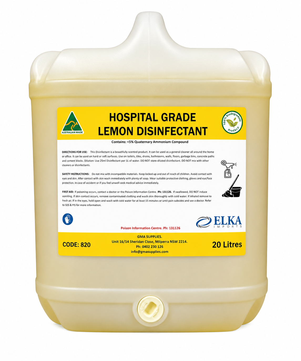 (8) Disinfectant Lemon 20L