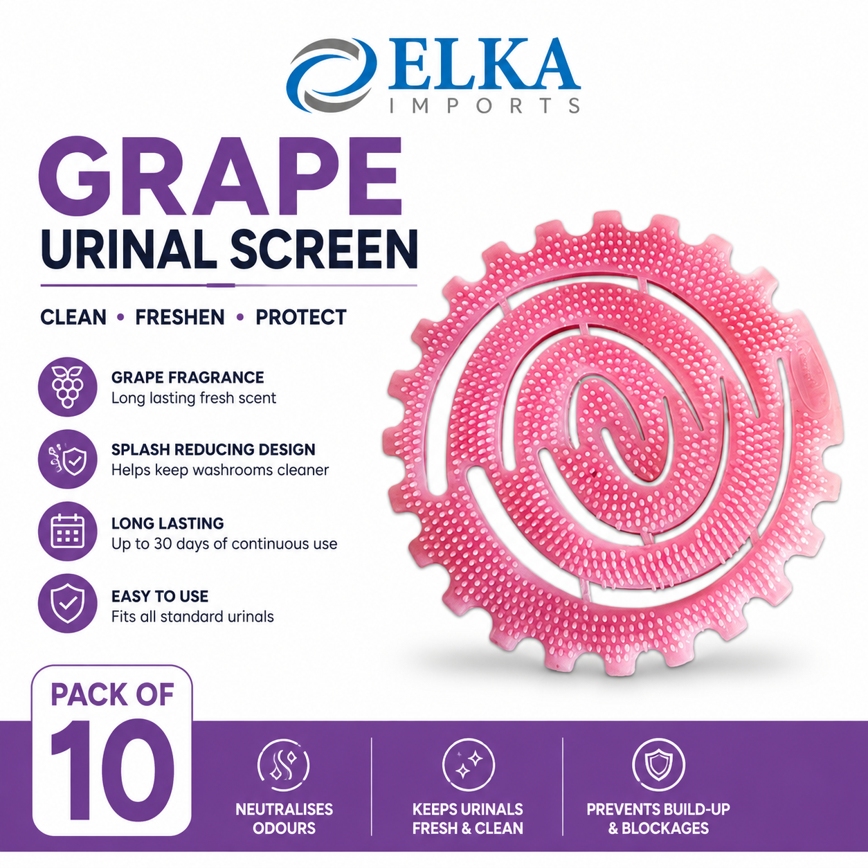 Grape Red Fragrance Urinal Screen Pack of 10