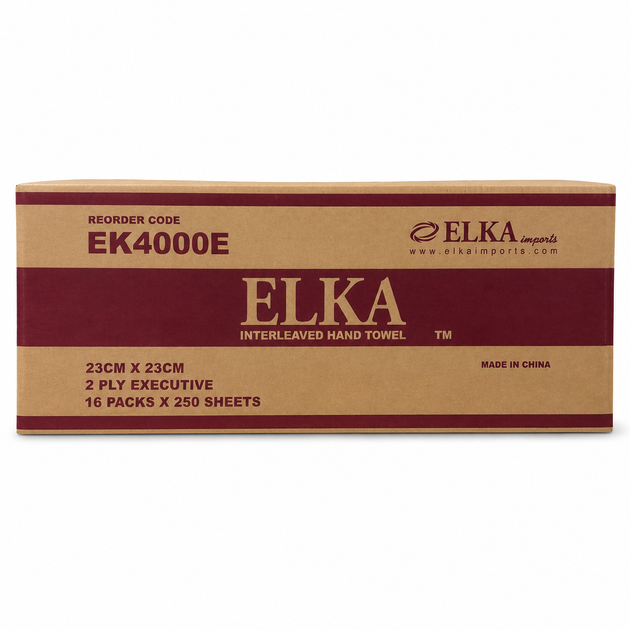 Elka 2 Ply Executive Interfold Hand Towel 23x23cm Carton of 4000