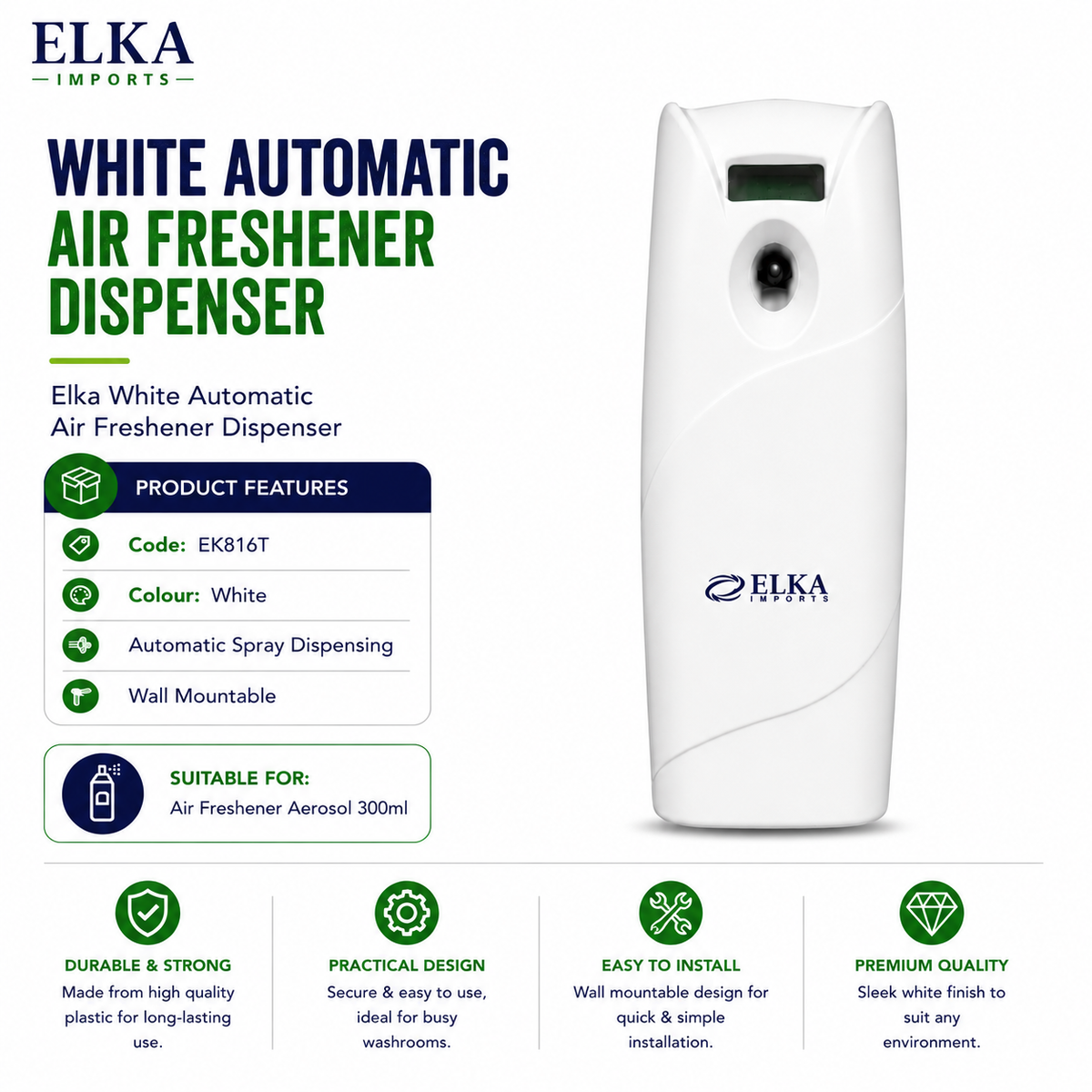 Air Freshener Dispenser White