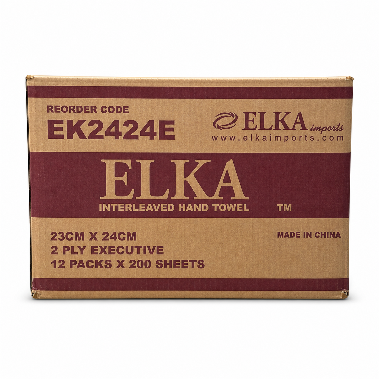 Elka 2 Ply Executive Ultraslim Hand Towel 23x24cm Carton of 2400
