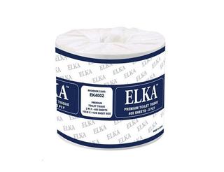 Elka Premium 2 Ply 400 Sheet Toilet Paper Carton of 48