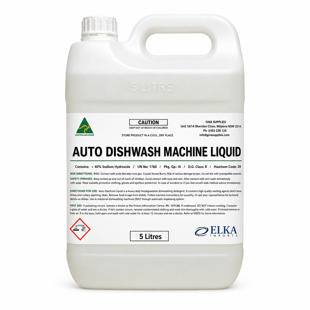 (1) Dish Machine Detergent Heavy Duty 5L