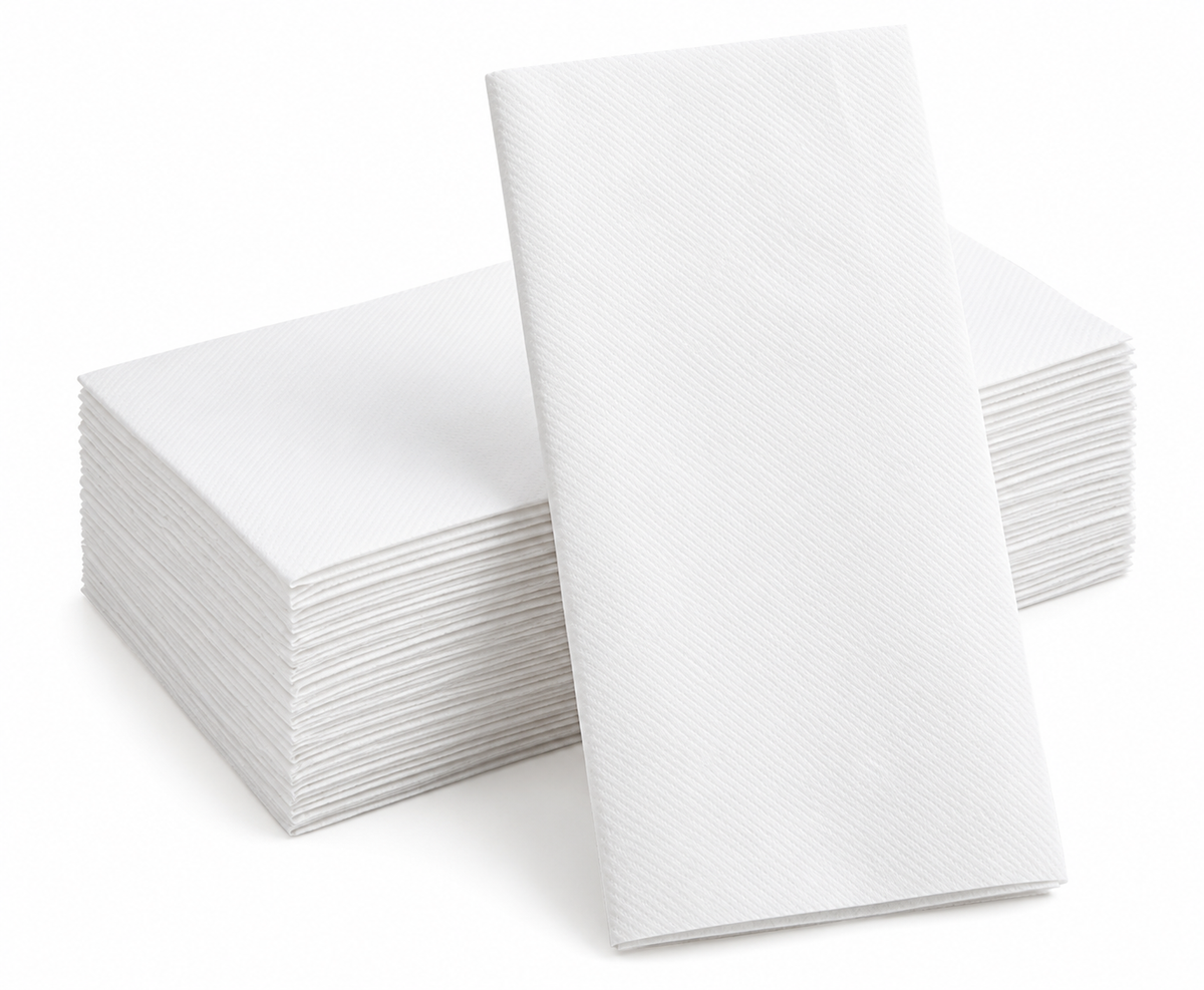 2 Ply White Dinner Napkins Carton of 1000