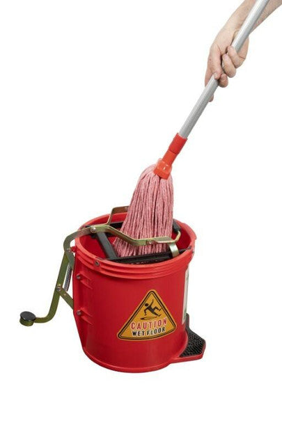 Red Mop + Handle + Bucket - Mop Bundle