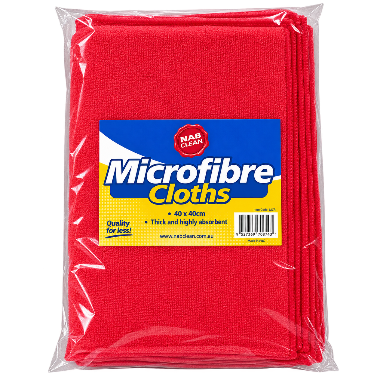Red Microfibre Cloth Pack of 10