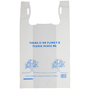 Reusable Medium White Shopping Carry Bags