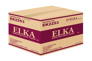 Elka 3 Ply 250 Sheet Executive Toilet Paper Carton of 48