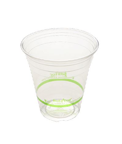 285ml Clear Cup Beta Eco RPET Green Carton of 1000