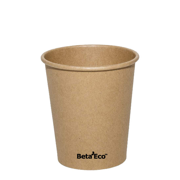 BetaEco Single Wall 12oz Kraft Coffee Cup (90mm) Carton of 1000