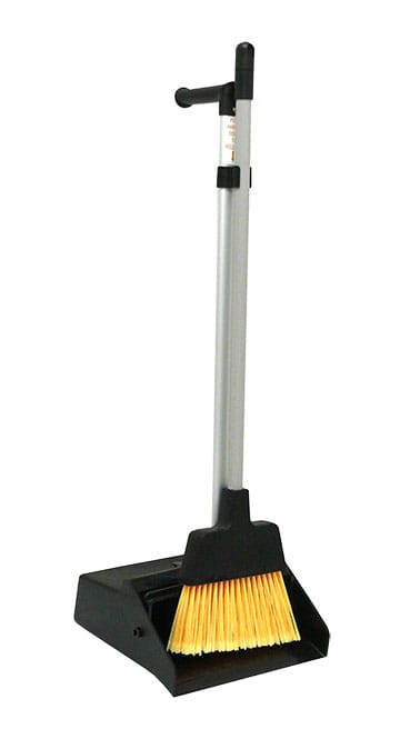 Black Upright Lobby Dust Pan Set