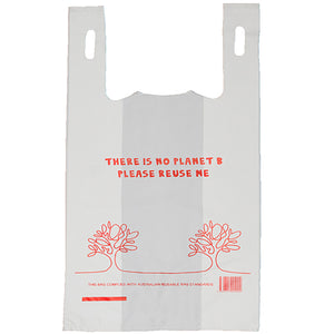 Reusable Small White Shopping Carry Bags