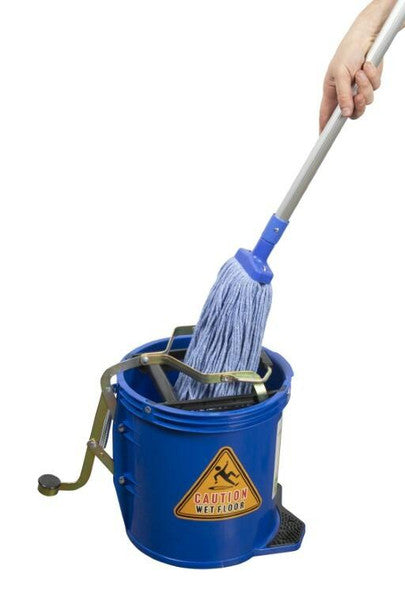 Blue Mop + Handle + Bucket - Mop Bundle