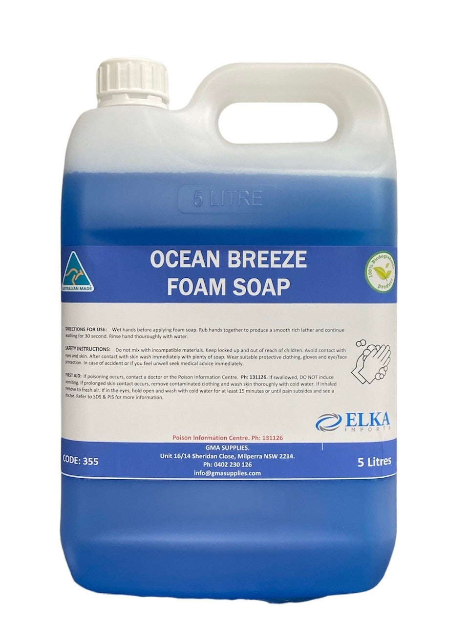 Ocean Breeze Foam Soap 5L