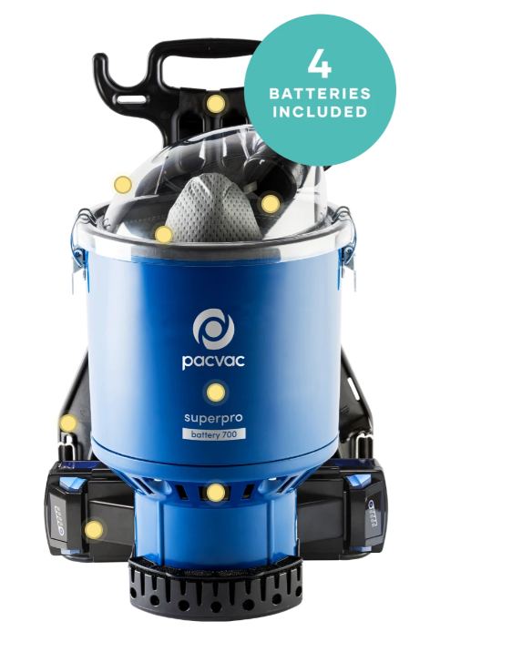 Pacvac Superpro 700 Battery Vacuum Cleaner