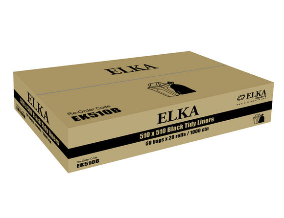 Elka 510 x 510 Bin Liners Flat Seal Carton of 1000 (Roll)