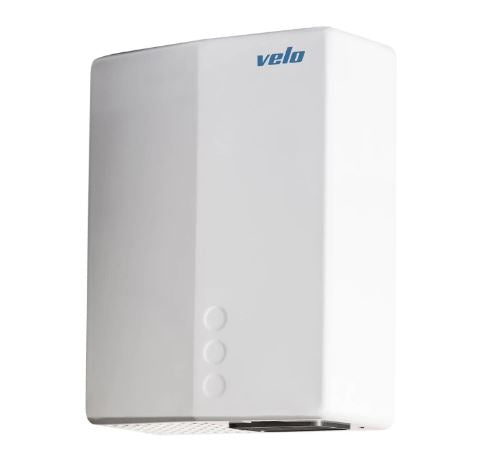 Velo Bigflow Evo Hand Dryer - White Steel - 5 Year Warranty