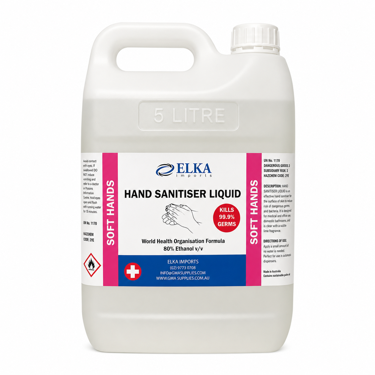 Hand Sanitiser Liquid 5L – 80%