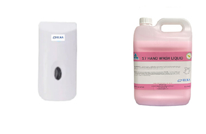 Elka 1000ml Hand Soap Dispenser & 5L Pink Hand Soap (Watermelon) Bundle