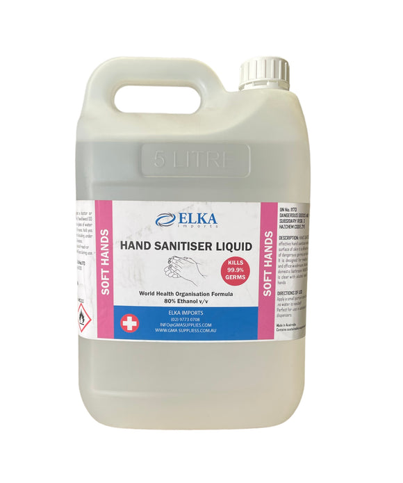 Hand Sanitiser Liquid 5L
